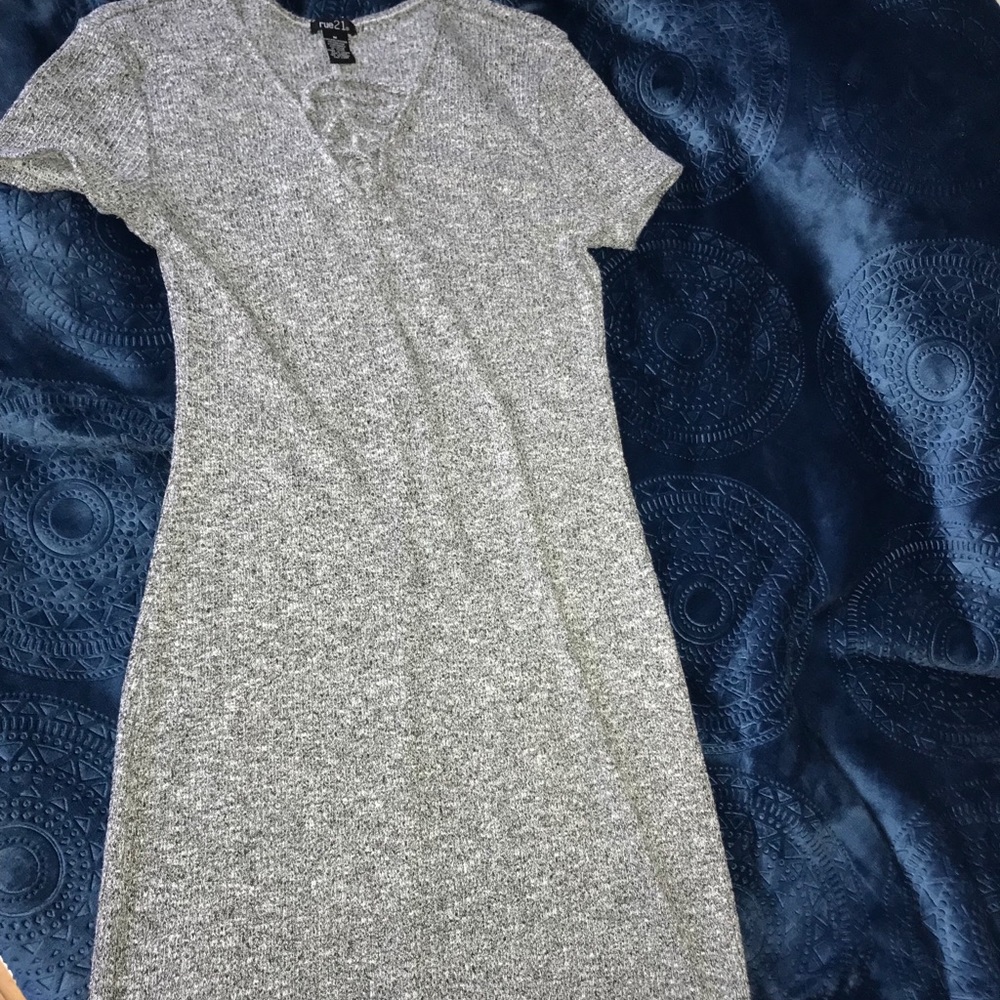 Grey knitted dress